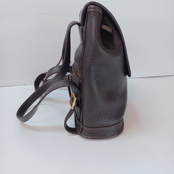 Coach Backpack Dark Chocolate Brown Pebbled Leather Drawstring Bag Purse main image 12